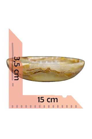Doğal Oniks Taş Kase Dekoratif & Şık 15 Cm Çanak