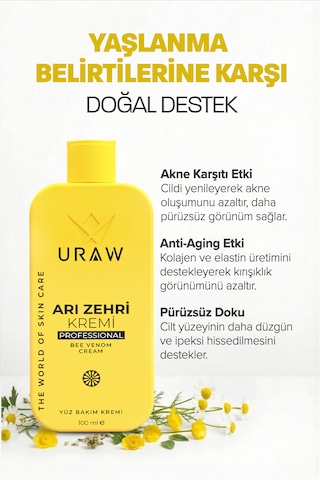 Uraw Arı Zehri Kremi İnce Çizgiler Ve Kırışıklık Karşıtı