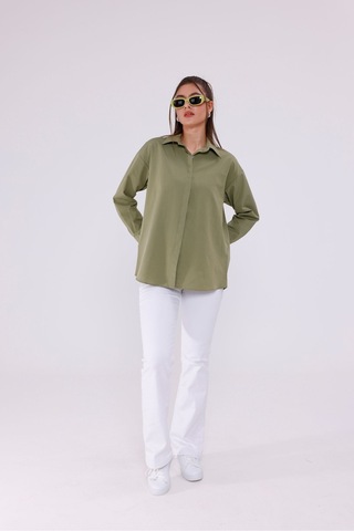 Kadın Trend Gömlek Haki