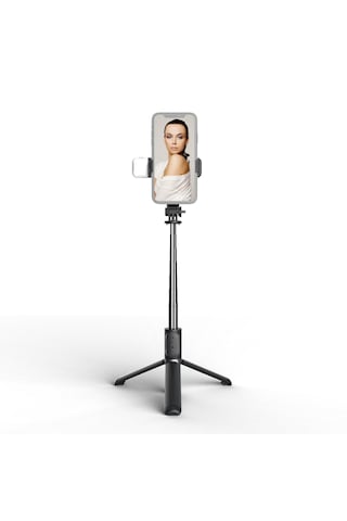 Q07 Selfie Çubuğu Led Işıklı Tripod Bluetooth Kumadanlı100 Cm