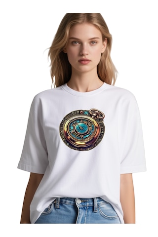 Ogc Pusula Oversize Unisex T-shirt Beyaz