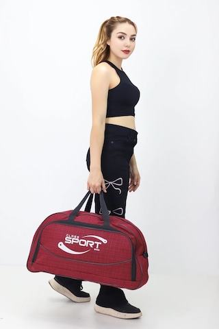 Kabin Boy Hostes Tipi Spor Valiz Seyahat Tatil El Ve Omuz Askılı Günlük Kullanım Ve Kıyafet Çantası Kırmızı