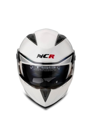 Ncr Çene Açılır Vizörlü Motosiklet Kaskı Beyaz