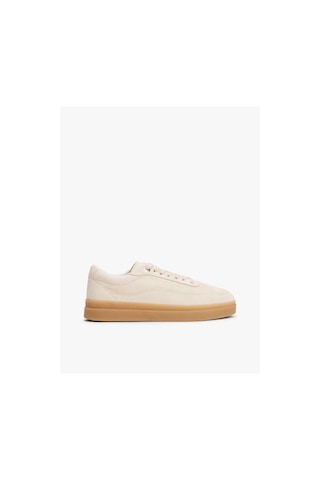 Tommy Hilfiger Modern Court Suede Kadın Bej Sneaker-8414 Bej