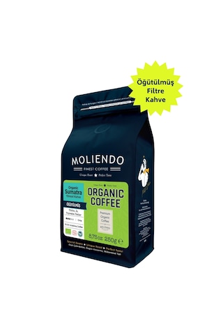 Moliendo Organic Indonesia Sumatra Yöresel Kahve 250 G Öğütülmüş