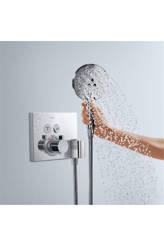 Hansgrohe Showerselect Termostat Ankastre Montaj, 2 Çıkış İçin Hortum Bağlantısı Ve Duş Askısı İle Krom Krom