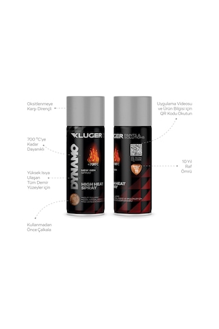 Kluger Isıya Dayanıklı Gümüş Sprey Boya 508