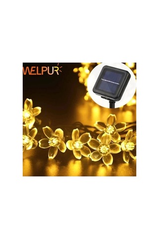 Home Solar Çiçekli Dekoratif 30 Led Bahçe Lambası Çok Renkli