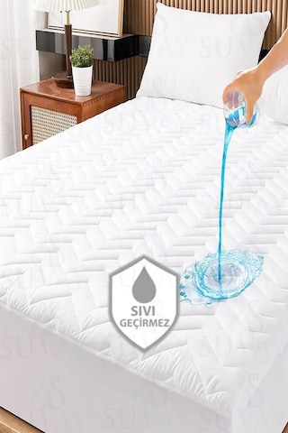 Kapitone Fitted Su Sıvı Geçirmez Alez Çarşaf Tek Ve Çift Kişilik