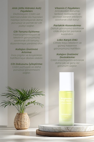 Muldream Brightening Glow AHA ve C Vitamin Serum 40 ML