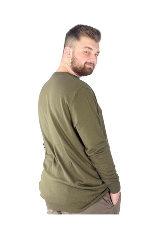 Mode Xl Büyük Beden Kazak Bisiklet Yaka 22207 Haki 001