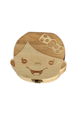 Geeroyoo Bebek Diş Saklama Kutusu - Ahşap Yapı, Kız Ve Erkek Modelleri, Uzun Ömürlü Ve Hediye İçin İdeal