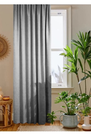 Home Color Home Açık Gri Petek Kadife Dokulu Fon Perde Düz Dikişli Ekstrafor Büzgü 1.sınıf Kalite Açık Gri