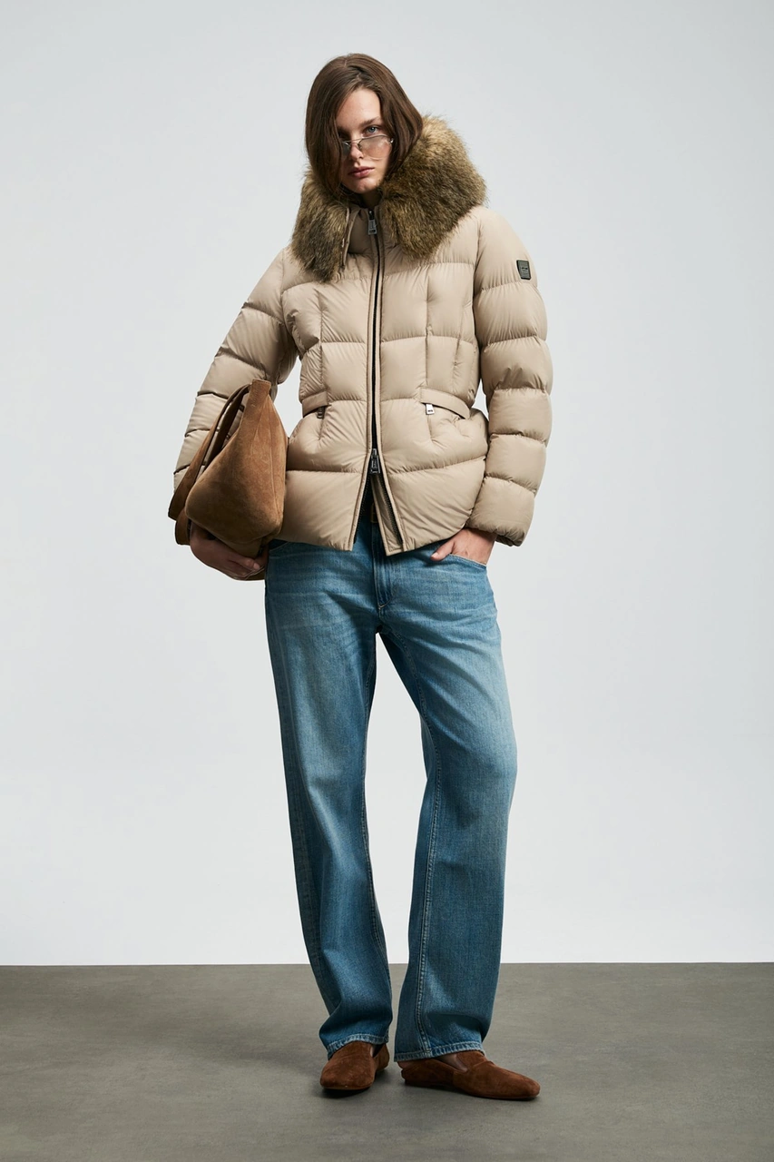 Lufian Kadın Klemantın Kaz Tüyü Mont 122120042 Bej Bej