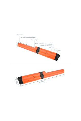 Pinpointer Metal Dedektörü, Hazine Avcılık Aracı Buzzer Titreşimli Taşınabilir Pim İşaretçi Led