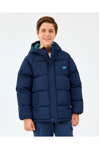 Skechers B Puffer Jacket Büyük Erkek Çocuk Lacivert Mont Sk2520054-3601 Lacivert