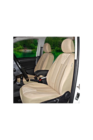 T1 Serisi Ford Tourneo Courier 2014+ Uyumlu Krem Ticari Tay Tüyü Koltuk Kılıfı