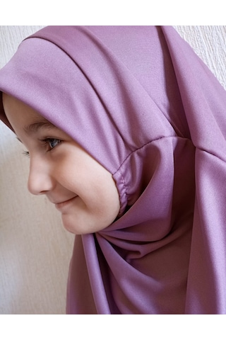 Dua Giyim Pratik Tek Parça Çocuk Namaz Elbisesi Gülkurusu
