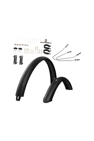 Suntek Dağ Bisikleti Çamurlukları Montaj 27.5-siyah-destek Siyah