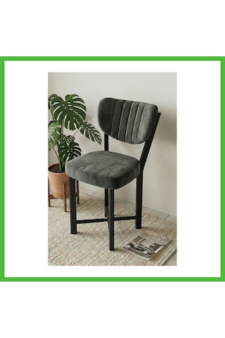 Vaveni Sandalye 1 Adet Baby Face Kumaş Metal Modern Mutfak Sandalyesi Cafe Balkon Ofis Elma 9815 Antrast Arz Çok Renkli