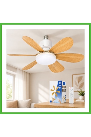 Vaveni Kumandalı Tavan Vantilatör Avize - 6 Kanat 52cm 3 Kademe Arz