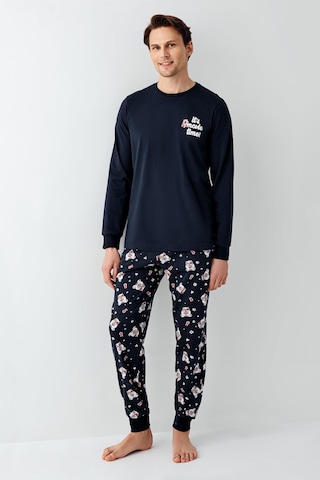 Roly Poly Erkek Aile It's Movie Time %100 Pamuk Uzun Kollu Pijama Takım Lacıvert