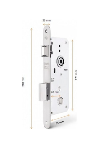 Tursan Gömme Kilit Wc Oval 23 Mm Aynalı 40 Mm Enka486