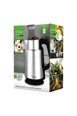 Su Isıtıcısı & Kettle Çelik - Sürahi Model Kettle Elektrikli Su Isıtıcısı Paslanmaz Çelik Gizli Rezistans 360 2.2lt 1500w Kk-3334