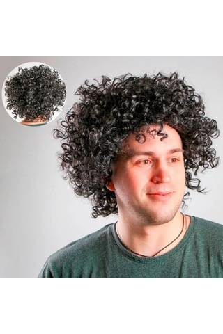 Strana Karnavalia Karnaval Peruk "hacim" Kafatası Çevresi 56-58 168270996 Siyah