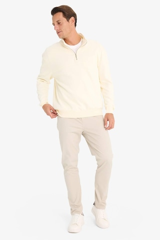 DeFacto Relax Fit Dik Yaka Fermuarlı Basic Düz Kalın Sweatshirt E5334AX24WNER100