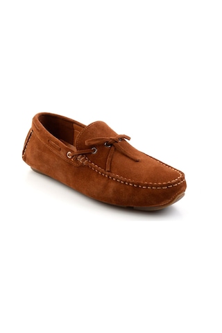 Bambi Taba Hakiki Deri Erkek Loafer Ayakkabı E01547070102 Taba