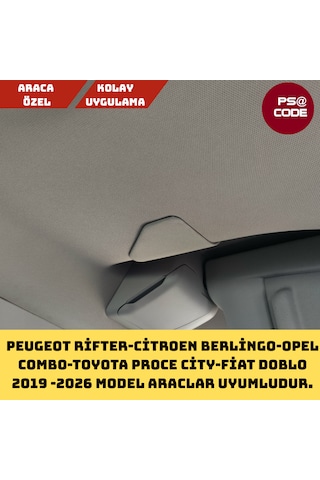 Peugeot Rifter- Citroen Berlingo-proace-doblo-opel Cam Tavanlı Ara Bölme Demiri Kapakları 2 Adet 1