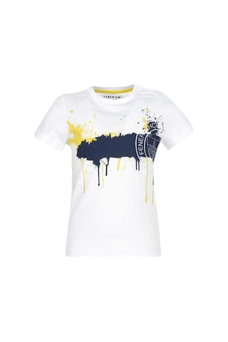 Fenerium Fenerbahçe Çocuk Tribün Boyalı Beyaz T-shirt Beyaz