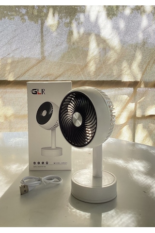 Glr Taşınabilir Mini Usb Fan, Masa Üstü Ve Taşınabilir Mini Fan 90 Derece Hareketli Başlık Beyaz