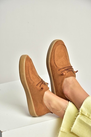 Fox Shoes Y602170902 Taba Süet Bağcıklı Casual Ayakkabı Taba