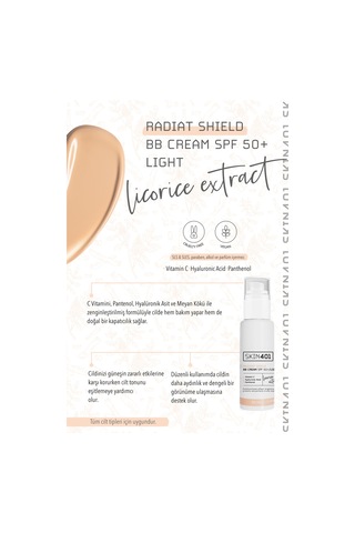 Skin401 Multi-fonksiyonel Aydınlatıcı Bb Krem Spf 50+ / Açık Cilt Tonu 50ml Light Tone Light