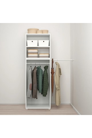 Ikea Beyaz Modern Kapaklı Gardırop 107x57x181 Cm