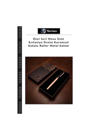 Özel Seri Masa Üstü Kırtasiye Ürünü Kurumsal Kutulu Roller Metal Kalem Çok Renkli