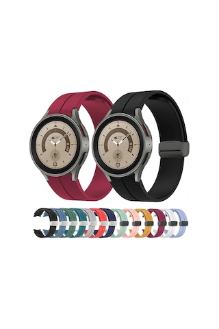 Samsung Galaxy Uyumlu Watch 4 5 6 Pro 40 44 Classic 42 43 46 47 Mm Kordon Magnetli Ayarlanır Silikon Kordon