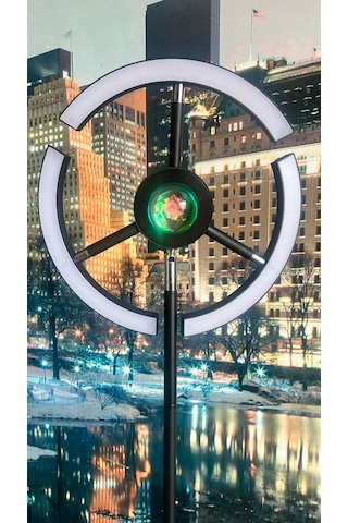 Yüceeller Rgb Modern Led Lambader Dim Edilebilir Siyah