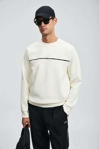 Lufian Erkek Cosmo Sweatshirt 112030181 Kırık Beyaz Kırık Beyaz