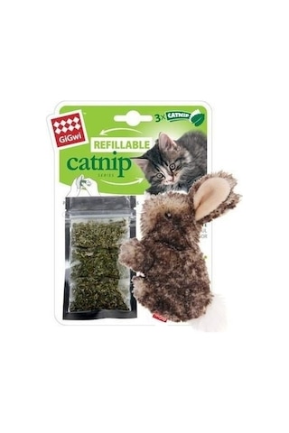Gigwi Catnip Hazneli Tavşan Kedi Oyuncağı 10 CM