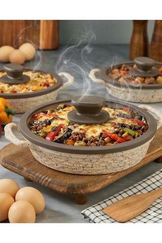 İnci Döküm 18-20-22 Cm Sahan Set Siyah Gümüş
