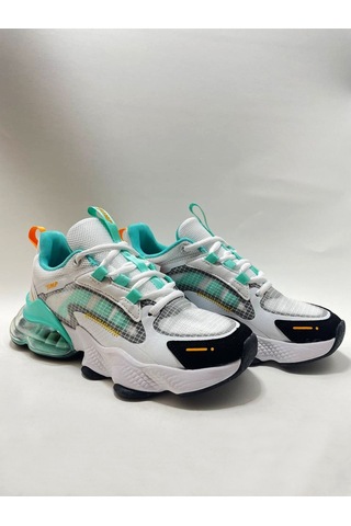 Jump 30906 Kadın Aırtube Taban Sneaker Ayakkabı Beyaz / Mavi Bej