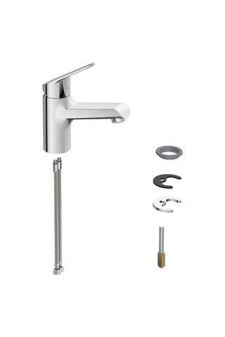 Serenity A42912 Kısa Lavabo Bataryası Krom Çok Renkli