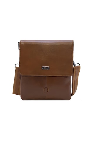 Hakiki Deri Taba Renk Erkek Postacı Çantası %100 Kuzu Derisi Taba