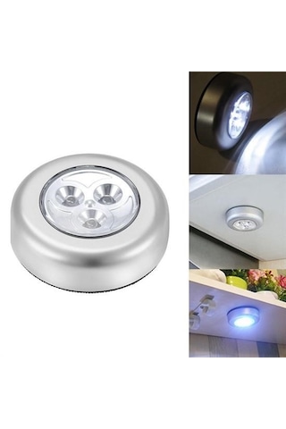 Buffer Kablosuz Spot Pilli Dokunmatik Led 3 Ledli Dolap Lamba
