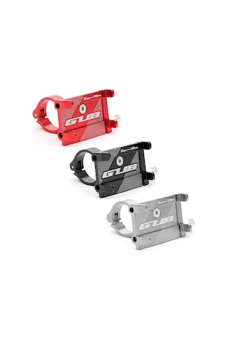 Gub G-81 Alüminyum Bisiklet Telefon Tutucu Ayarlanabilir 3.0-6.8 Inç Akıllı Telefon Için Montaj Standı - Siyah