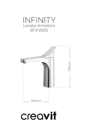 Creavit Infinity Lavabo Armatürü Krom Bt.ıf1500