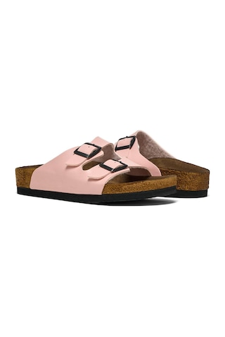 Tonny Black Rahat Kalıp Poli Taban Çift Tokalı Çocuk Unisex Pudra Sandalet Tber530 Pudra